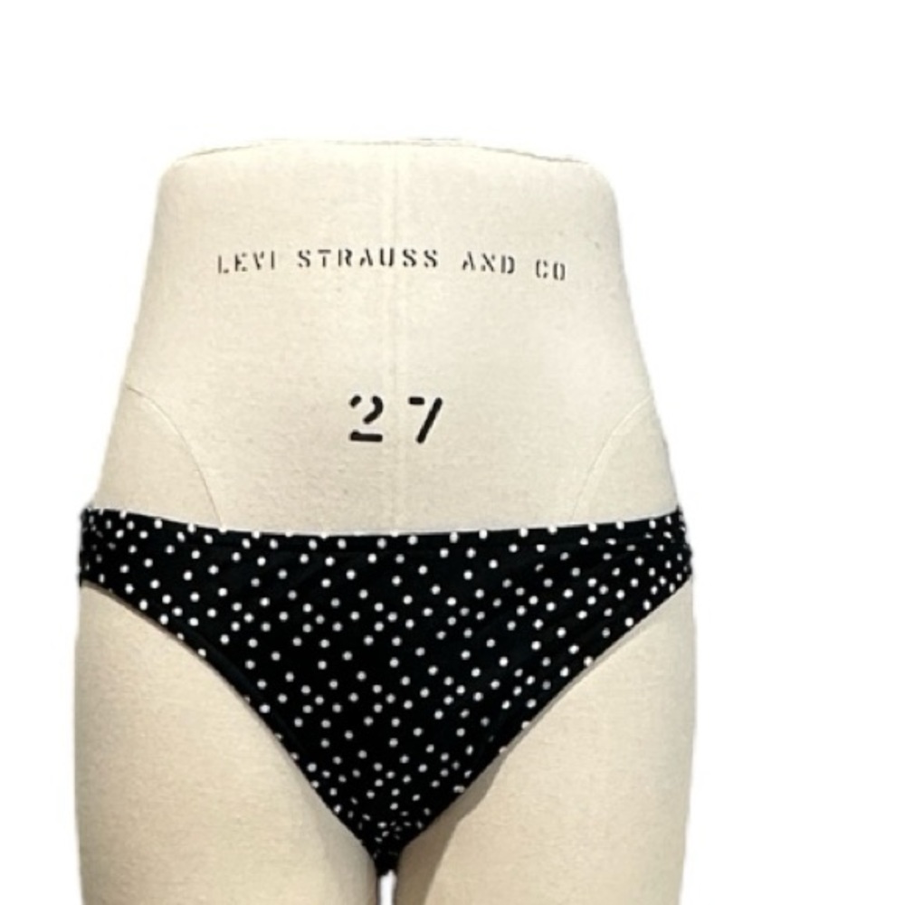 Surfside Triangle Black and White Polka Bikini Bottoms